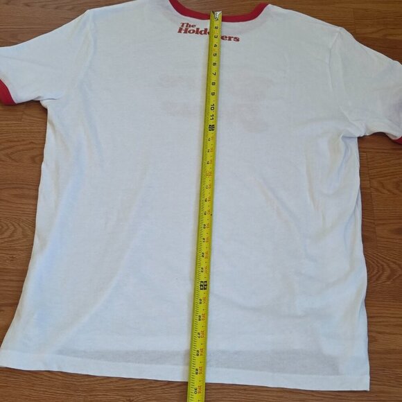 The Holdovers Movie Retro Ringer T-shirt Men’s XL ‘Entre Nous’ White Red Tee - Picture 11 of 12